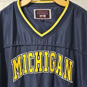 Vintage 90s Y2K Michigan Wolverines Windbreaker Pullover XL Colosseum Athletics